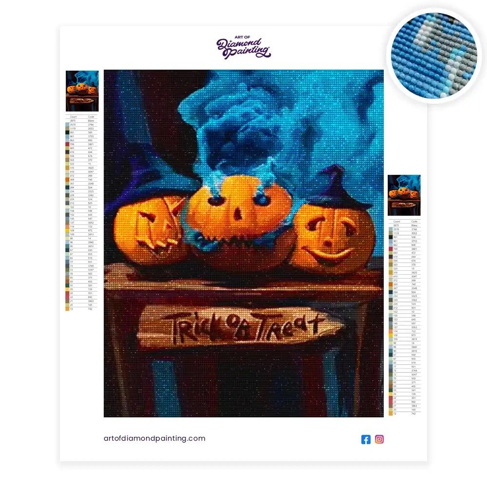 Enchanting Halloween-themed With The Help Of Diamond Painting Collection