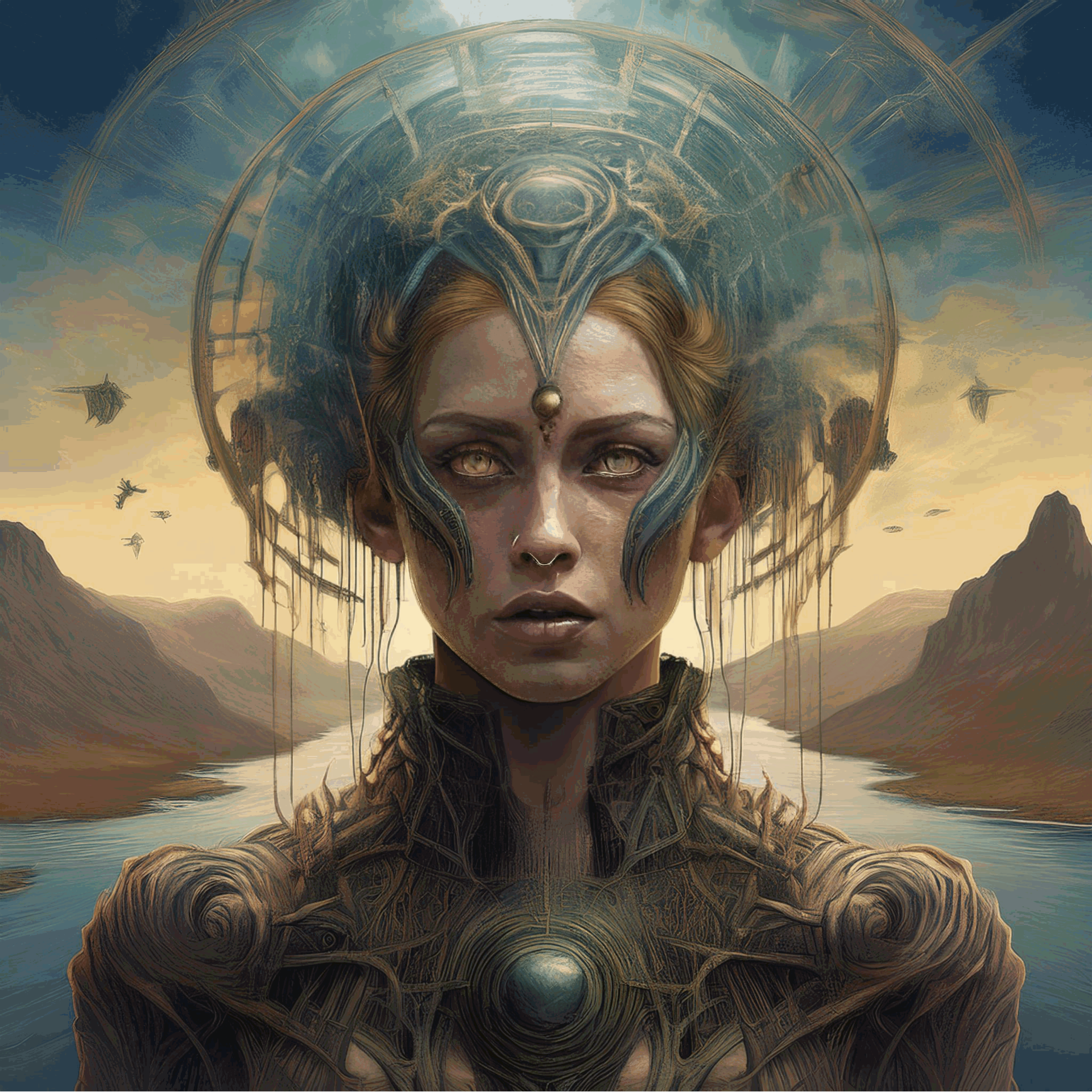 Portrait of a surreal woman