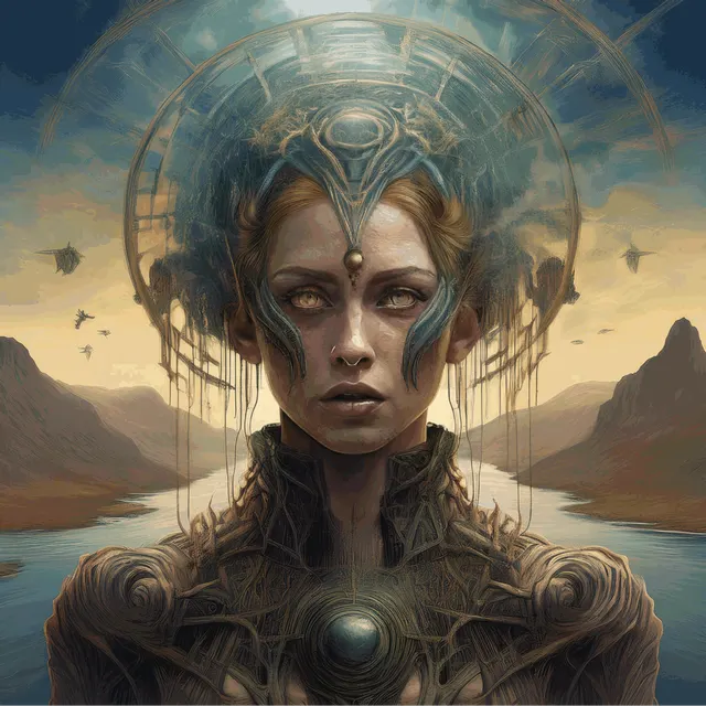 Portrait of a surreal woman