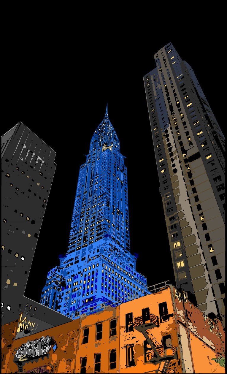 The Chrysler Building at night