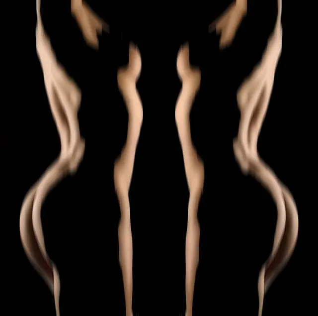 Two nude women
