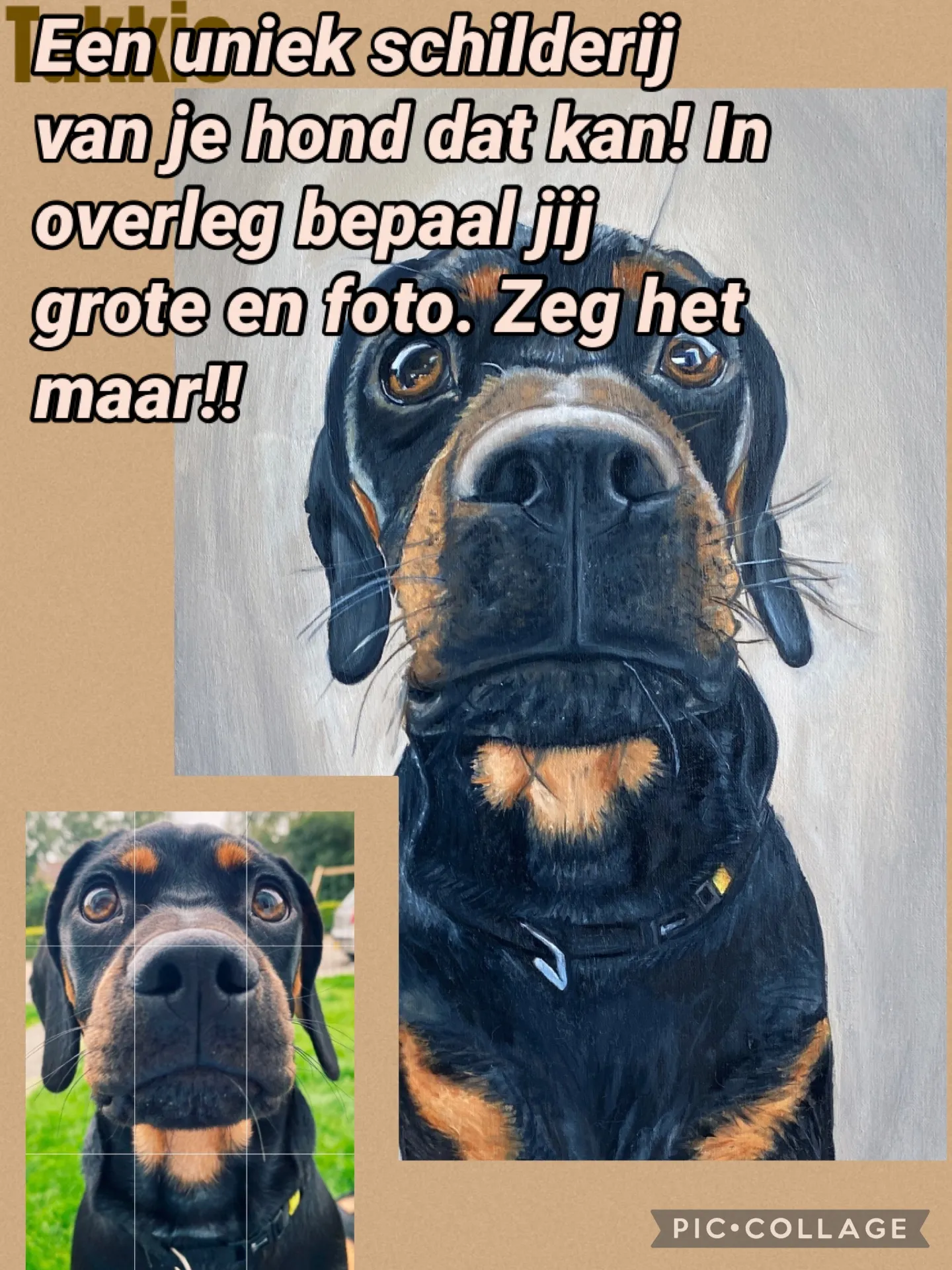 Takkie portret in opdracht — Sam Bijl, olieverf