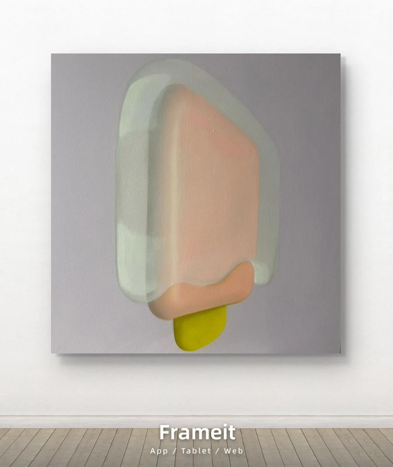 "Peach NiceCream" · 2025 · 80×80 cm