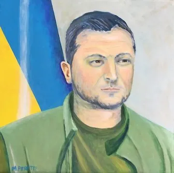 President Volodymyr Zelenskyy · 2022 · 61×61 cm