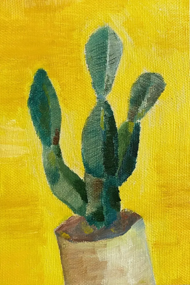 Cactus on Yellow