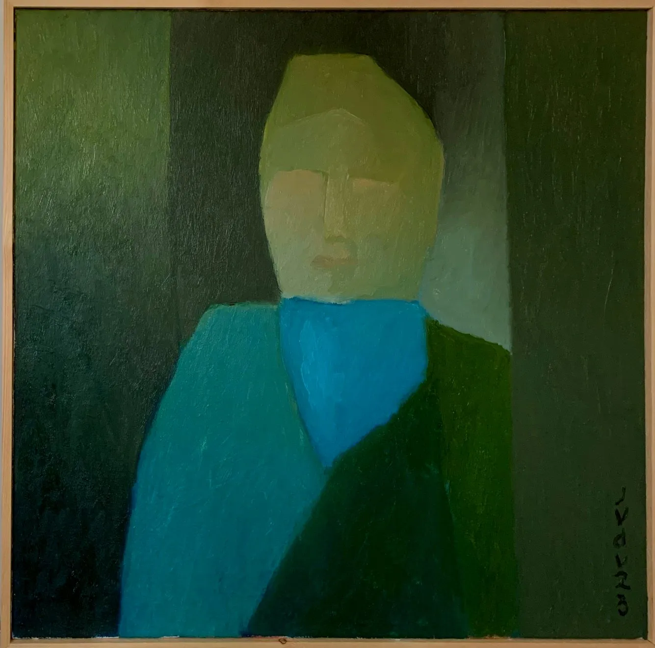 blue shirt · 2023 · 60×60 cm