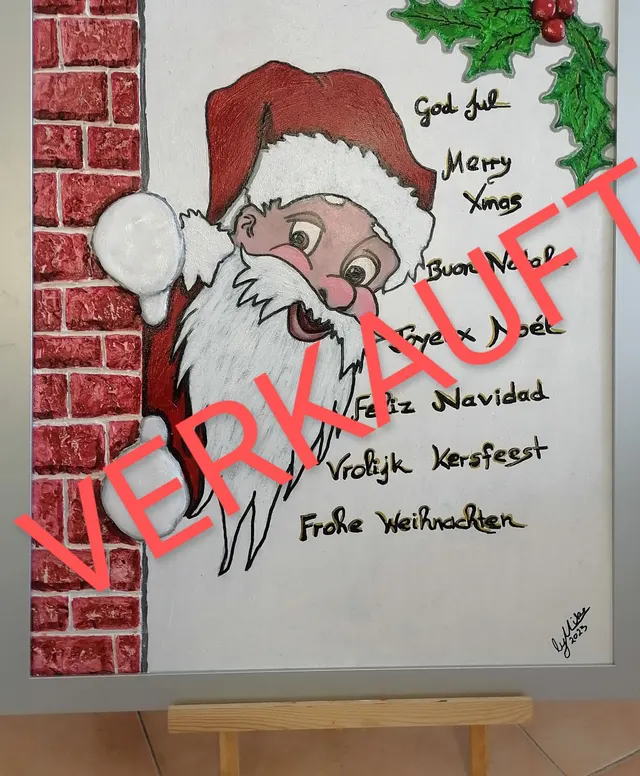 Greeting Santa claus