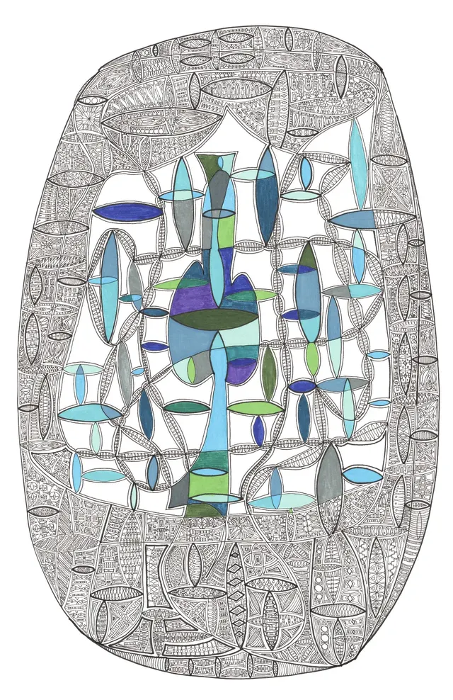 OVAL 2019 A3 Rotring drawing Giclée  Artprint