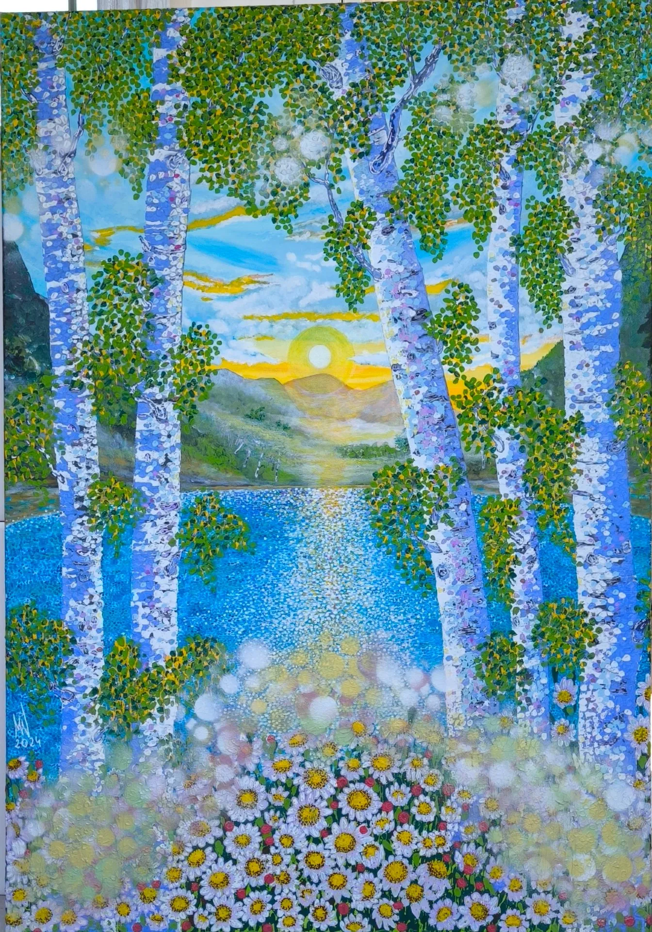 Górskie jezioro · 2024 · 70×100 cm