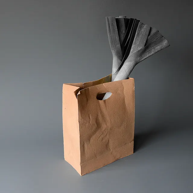 Brown paper shopping bag