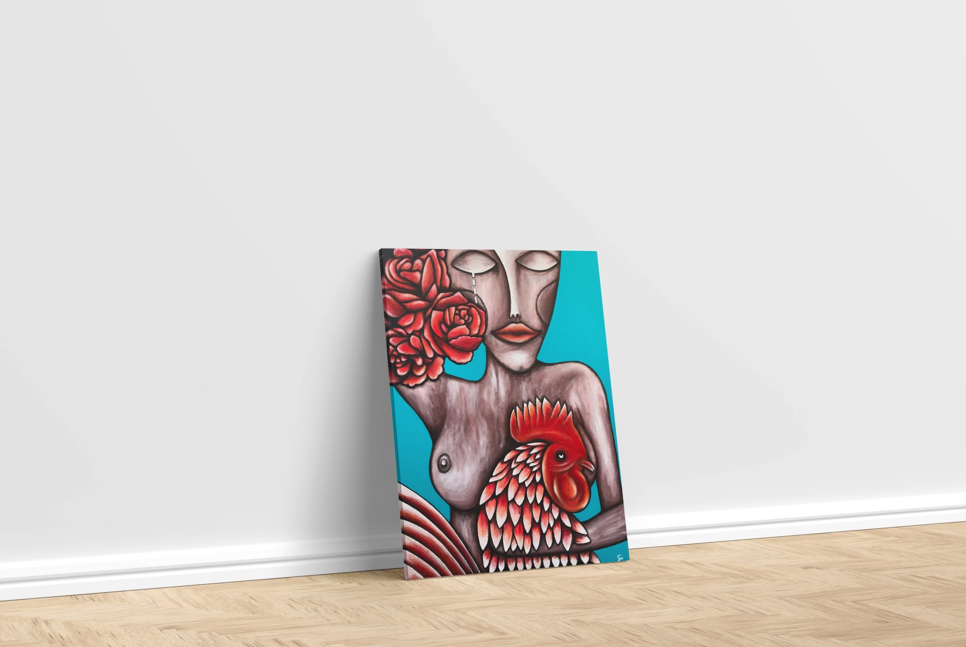 Madonna with a Rooster