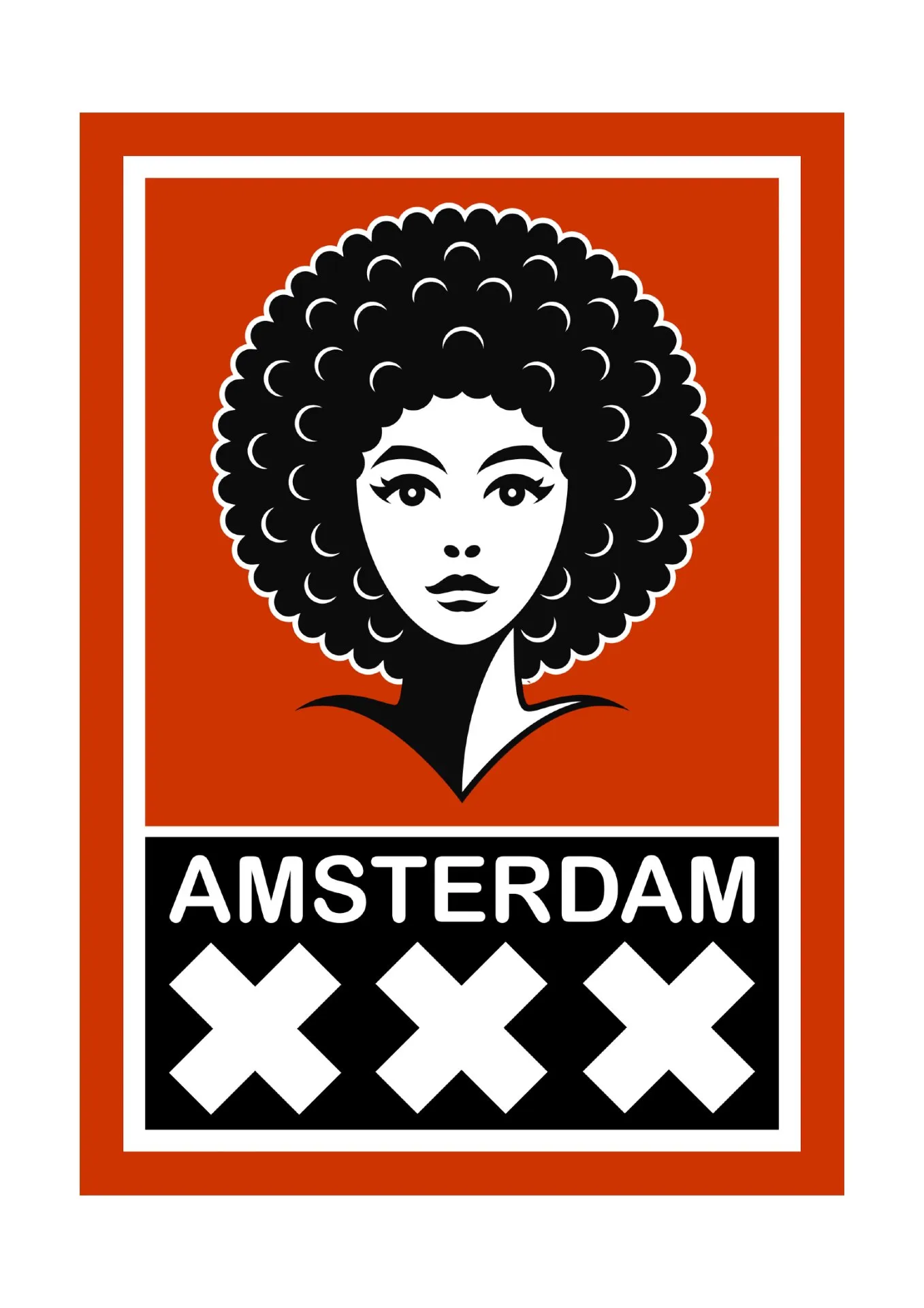 Woman with an afro hairstyle - Amsterdam · 2020 · 42×59.4 cm