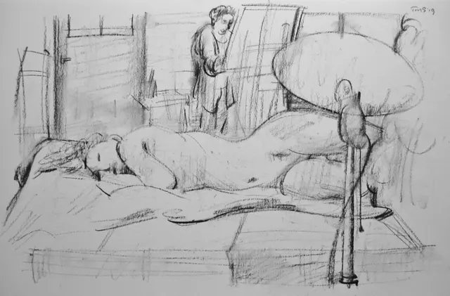 Schilder en model