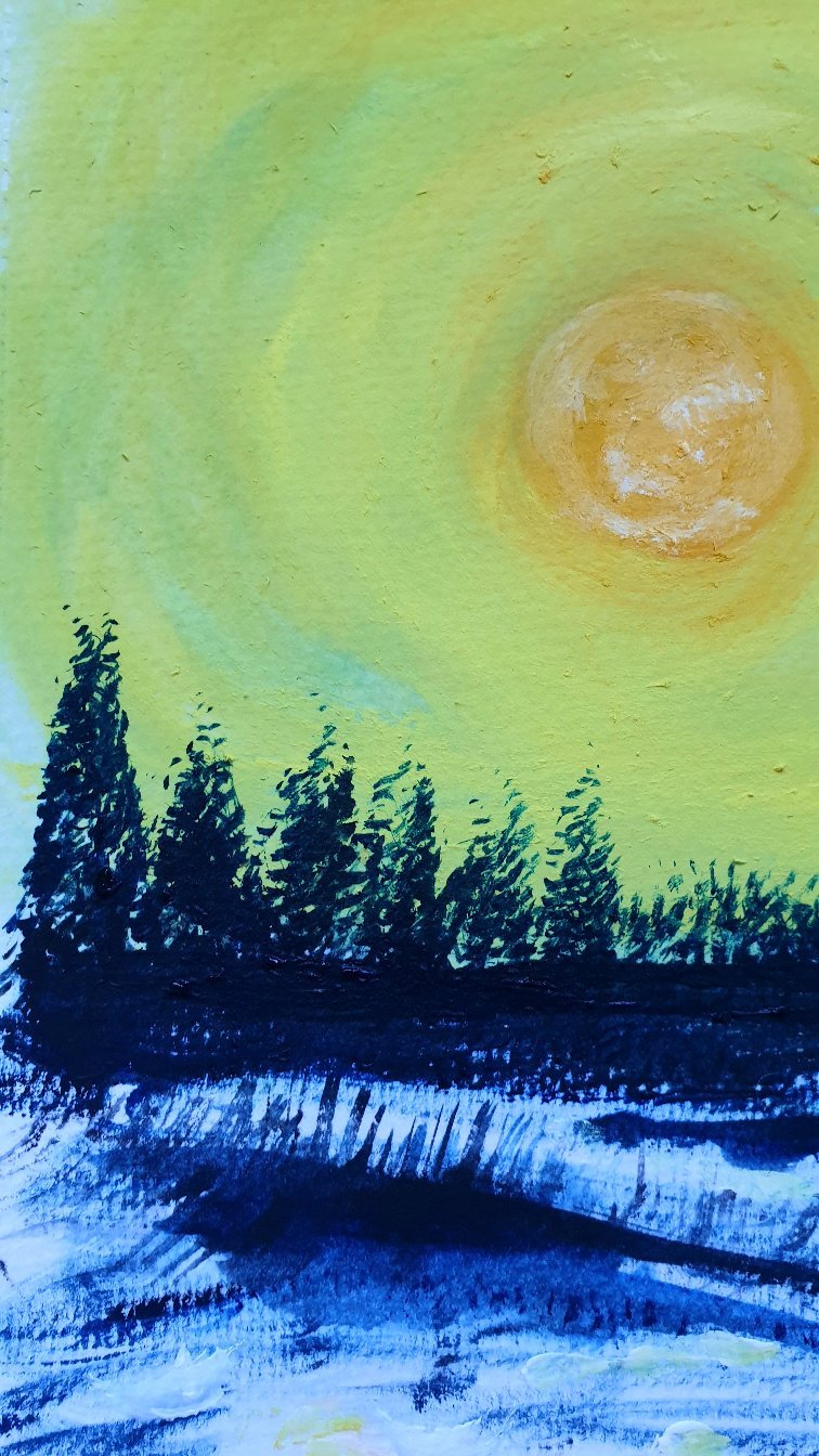 'Wild Woods in Winter' Original Abstract from The Emanuel Collection.