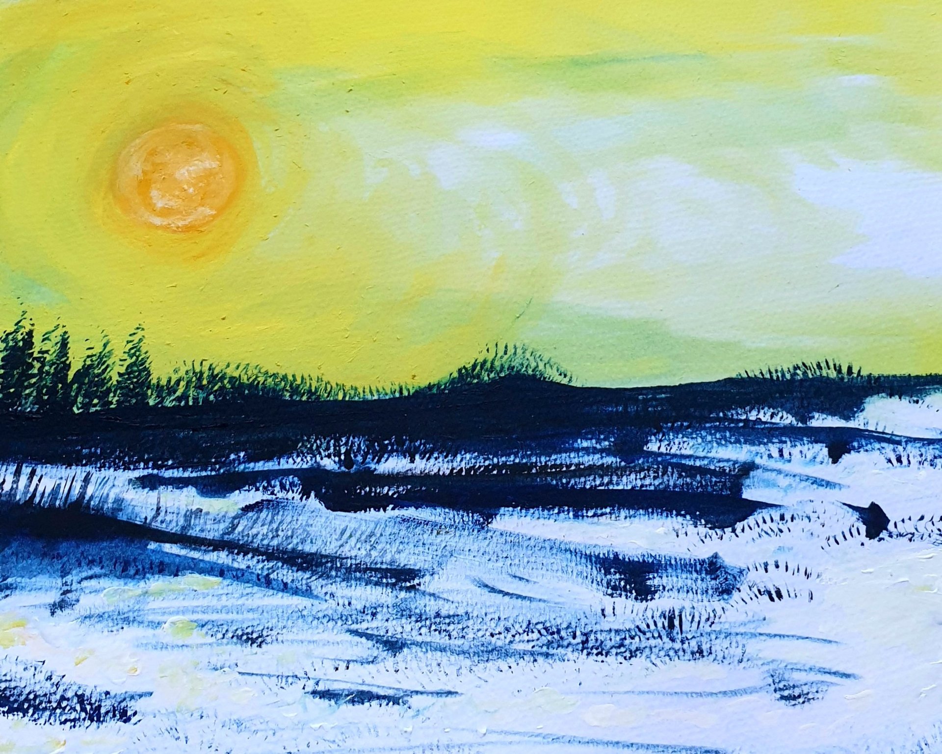 'Wild Woods in Winter' Original Abstract from The Emanuel Collection.