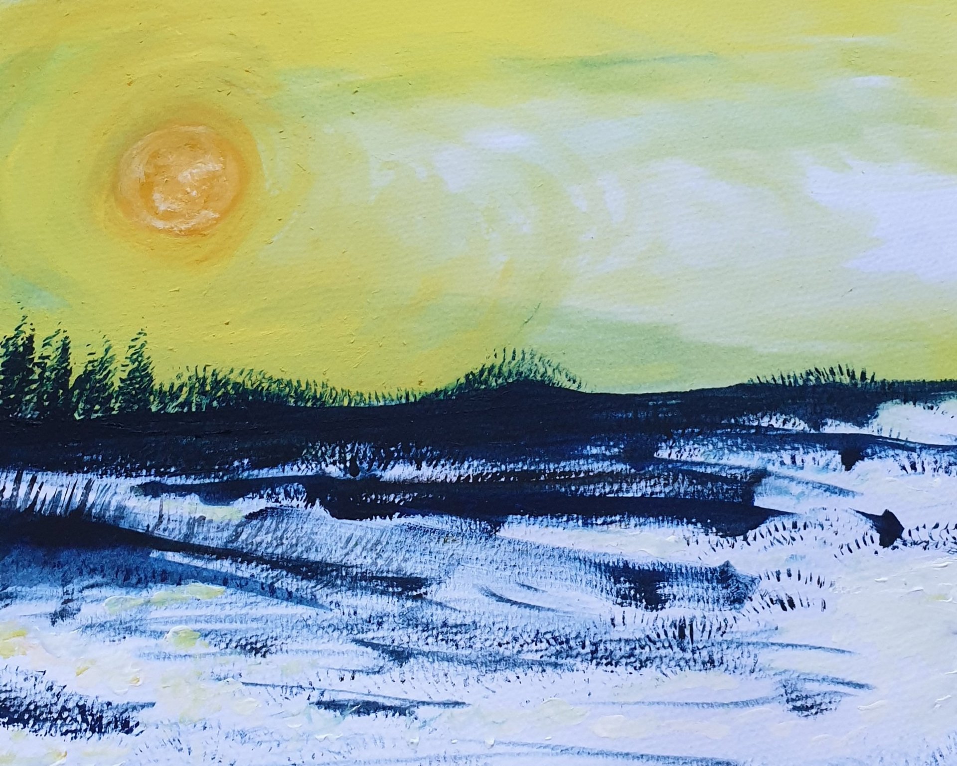 'Wild Woods in Winter' Original Abstract from The Emanuel Collection.