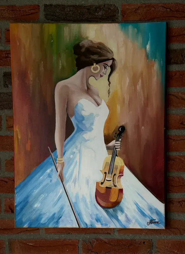 girl with a violin
