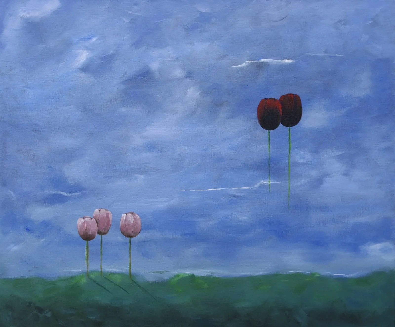 '' twee mensen vinden elkaar in deze grote wereld '' · 2013 · 120×100 cm
