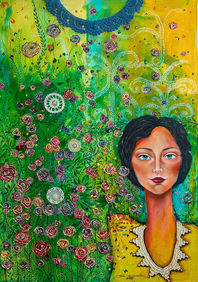 Soft flower lady