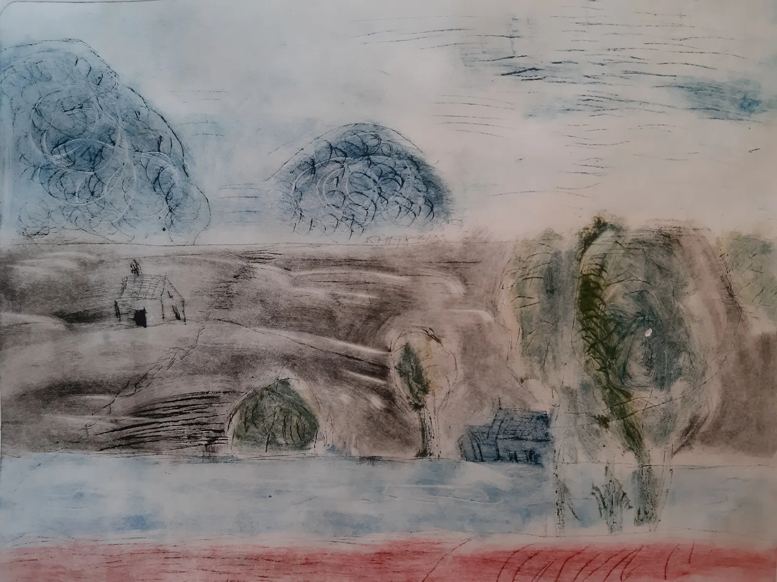 Dorpje aan de rivier · 2020 · 29.5×22.5 cm