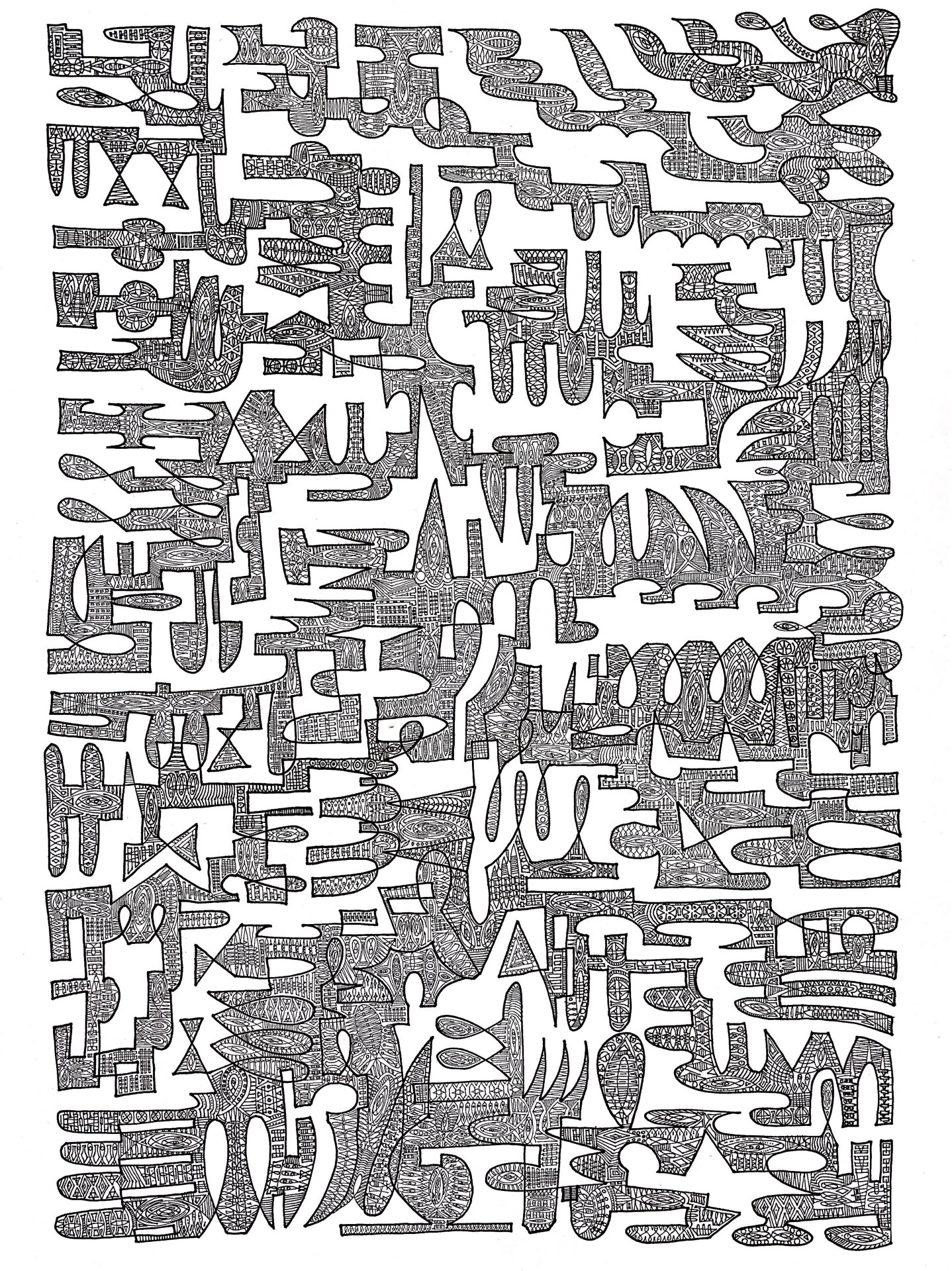 MAZE 2021 A3 Rotring drawing Giclée Artprint