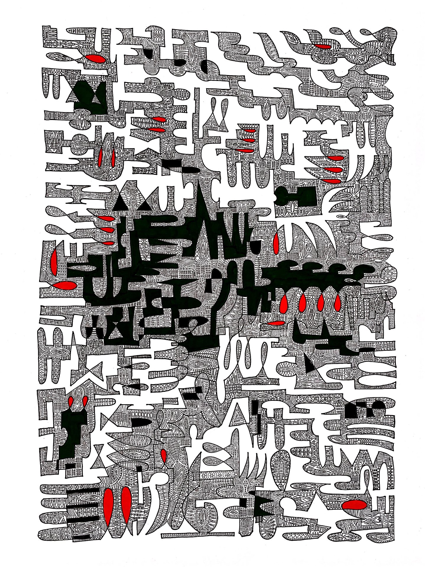 MAZE 2021 A3 Rotring drawing Giclée Artprint