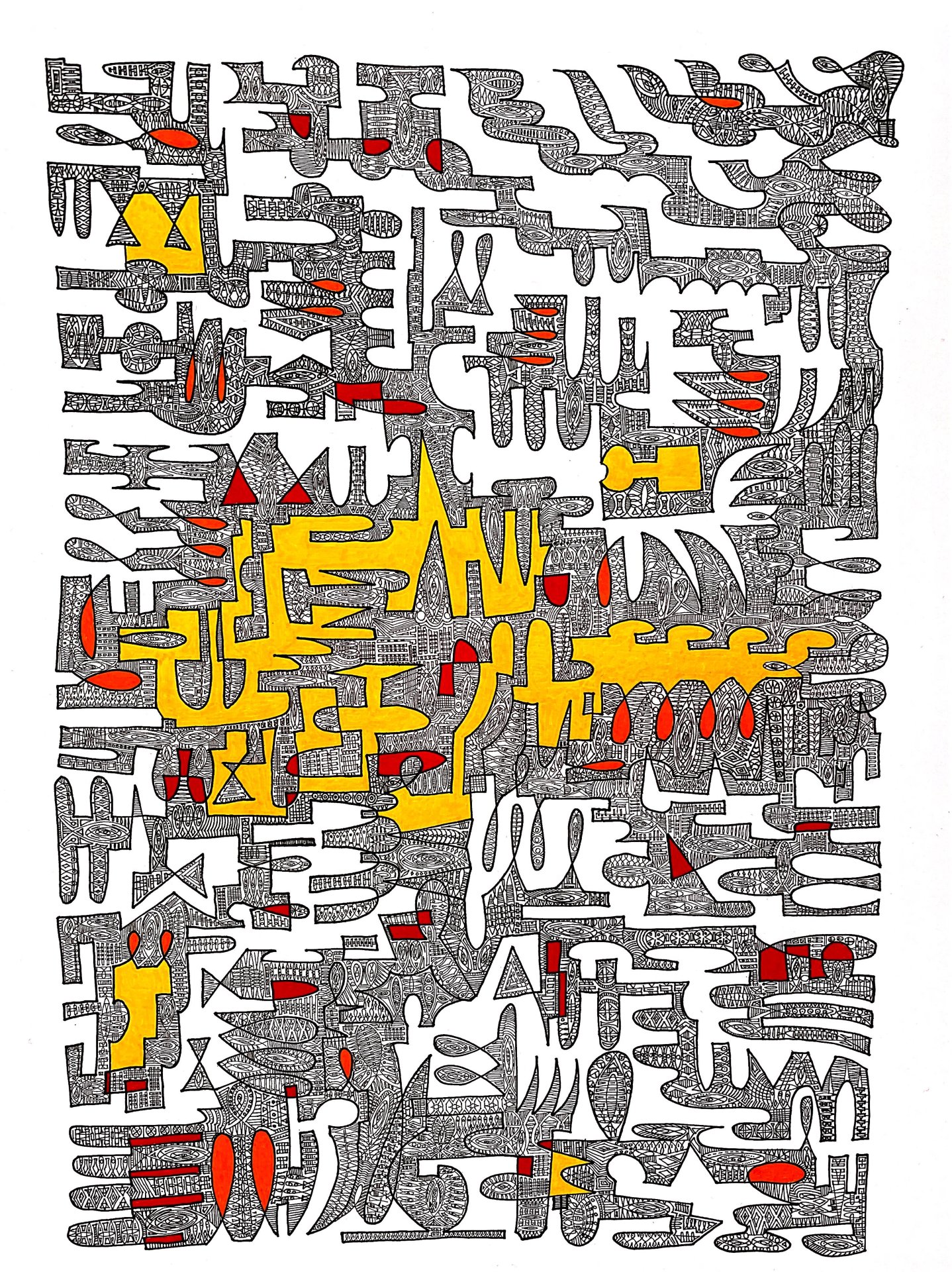 MAZE 2021 A3 Rotring drawing Giclée Artprint