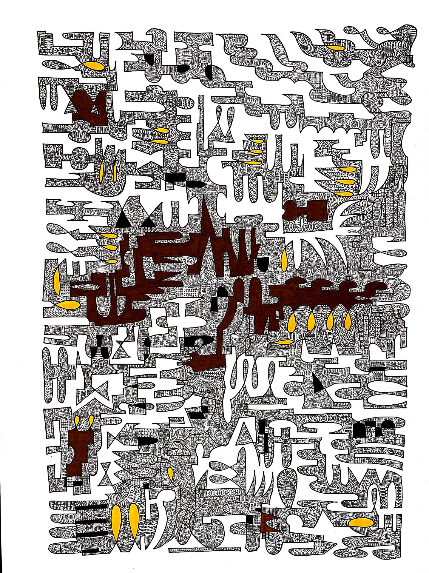MAZE 2021 A3 Rotring drawing Giclée Artprint
