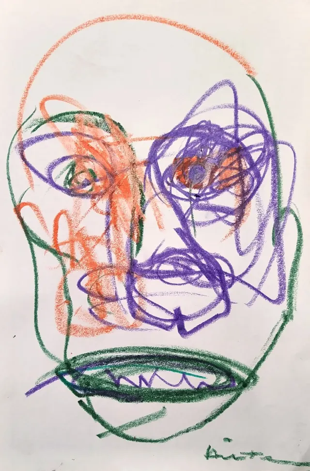Grotesque face 6 - from the series: Angry drawings