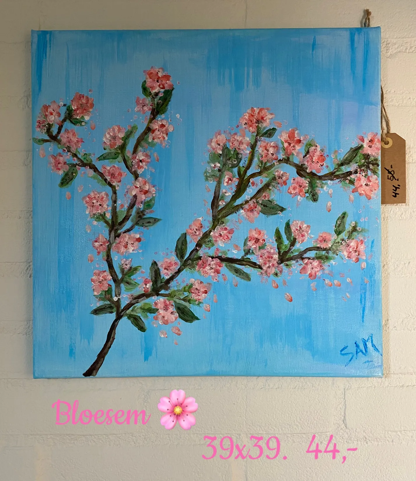 Bloesem tak — Sam Bijl, acryl