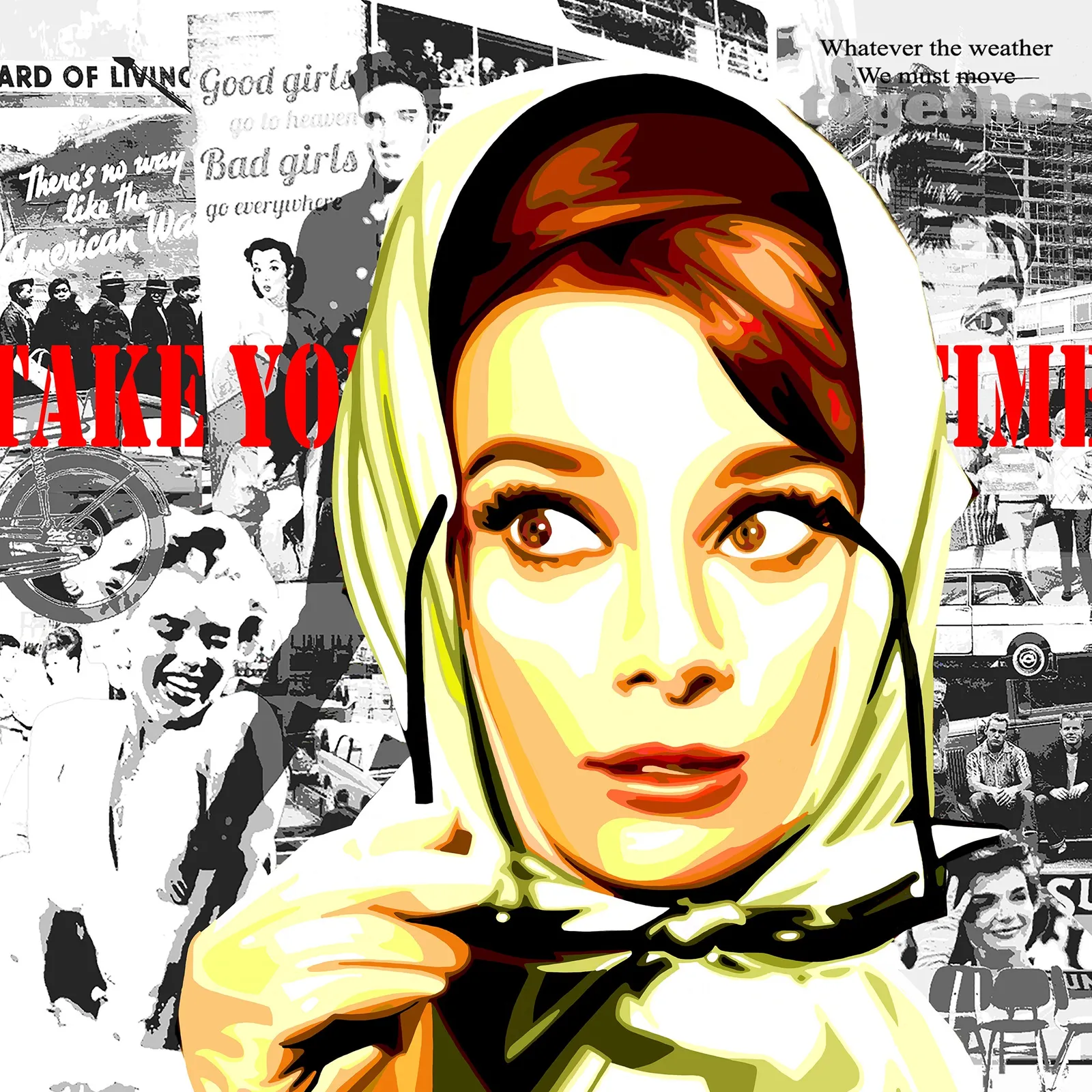 'The Fifties' - Audrey Hepburn · 2021 · 100×100 cm