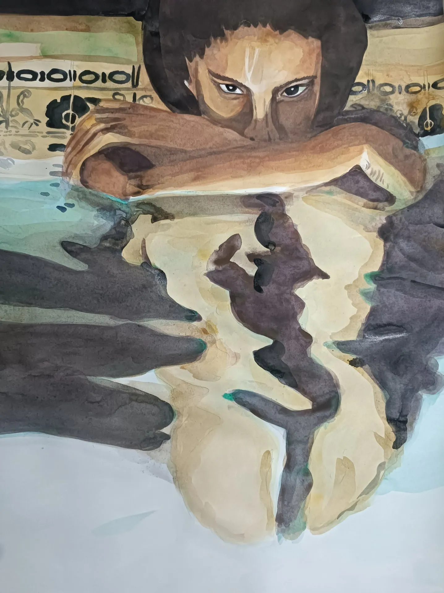One on one with thoughts — Katwrina Golban, watercolor — 7