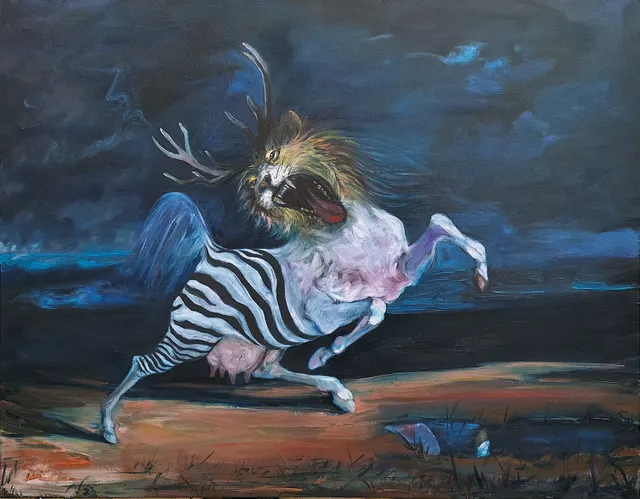 Horse frightened by itself! - Delacroix, interpretation - UPDATE!