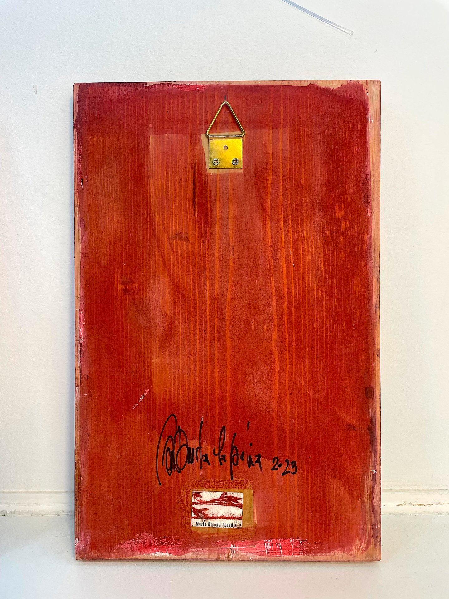 Collage 4 - Monotype on Painted Wood Board