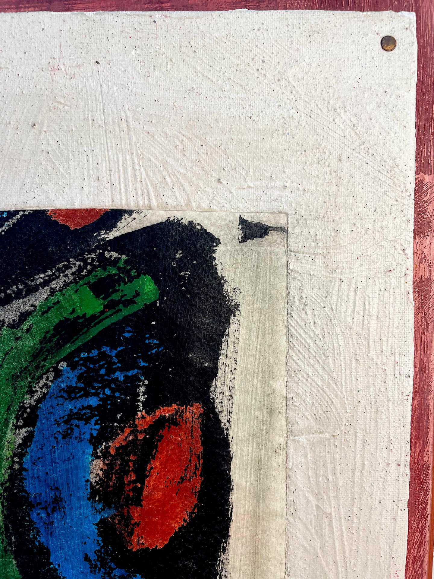 Collage 4 - Monotype on Painted Wood Board