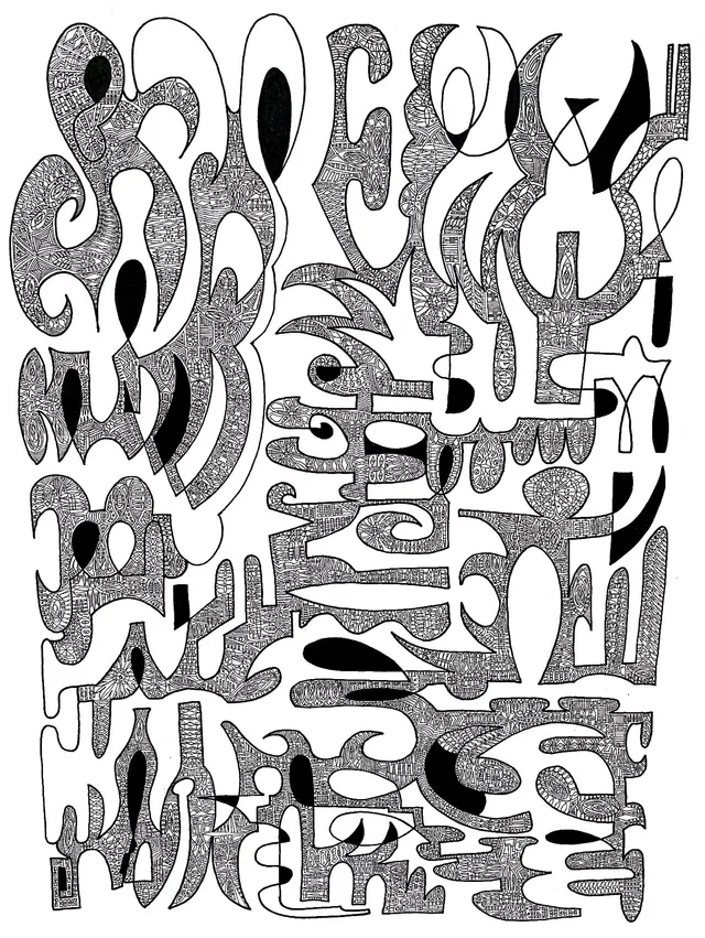 ROUND 2020 A3 Rotring drawing Giclée  Artprint