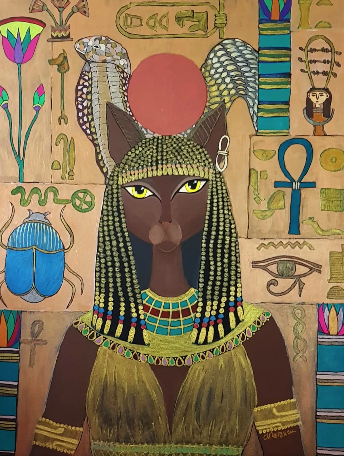 Bastet The Godess · 2020 · 60×80 cm