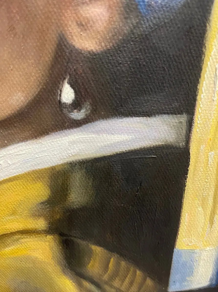 Johannes Vermeer - Girl with a Pearl Earring - Faithful copy of the Vermeer painting as a mural