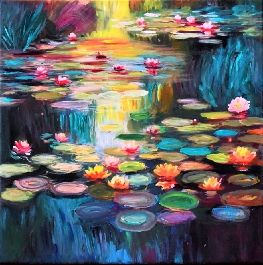 Flowers de Luce (framed) · 2023 · 40×40 cm