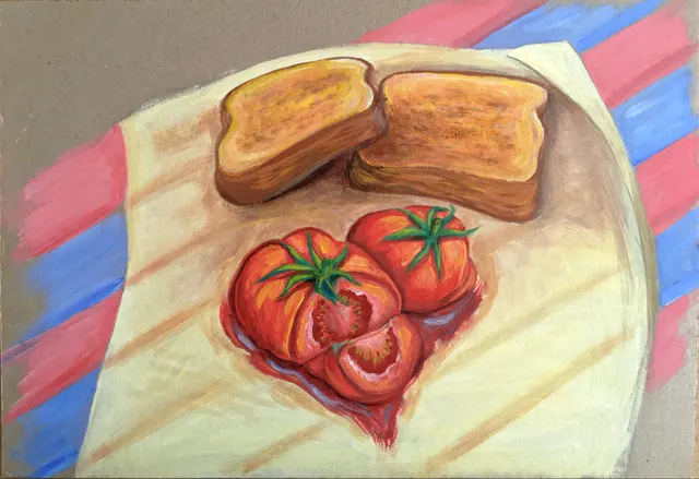 Study to the picture "Heart and Bread"
